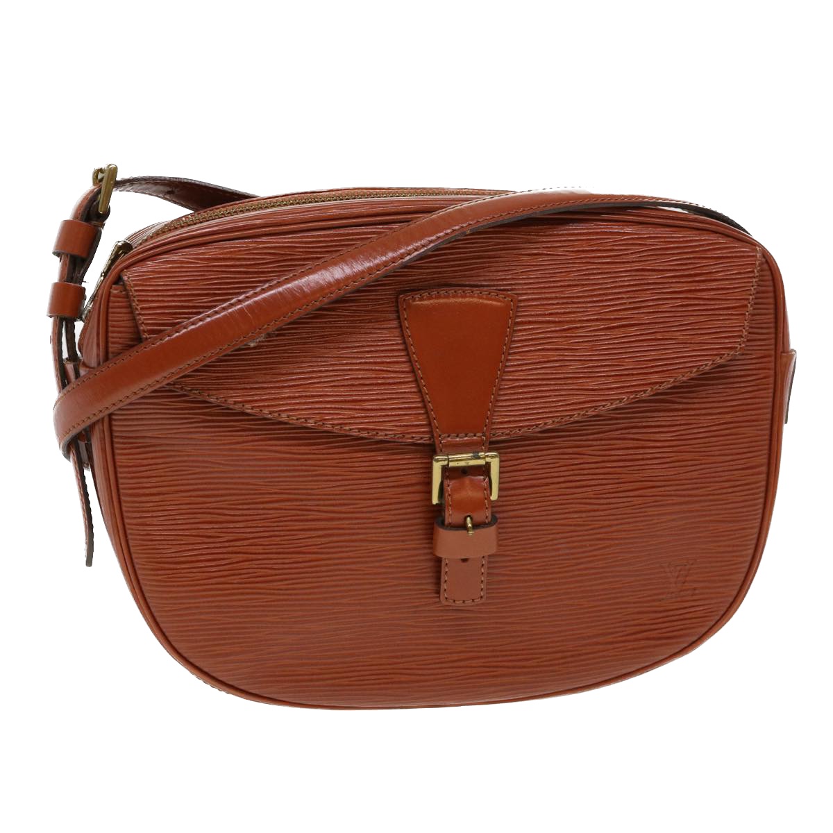 Louis Vuitton Epi June Feuille Shoulder Bag Brown Kenya M52153 Lv Auth Ki2814